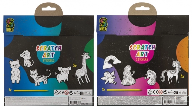 Autocollants à gratter XXL 5 pcs