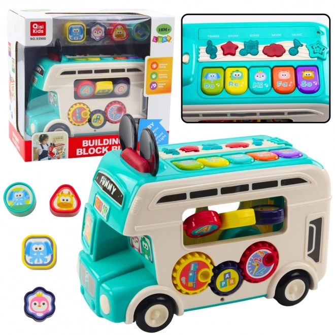 Autobus éducatif interactif avec formes, sons et lumières