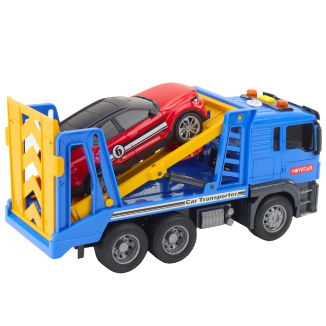 Dépanneuse porte-voiture avec voiture de tourisme, lumières et sons TOYSTAR