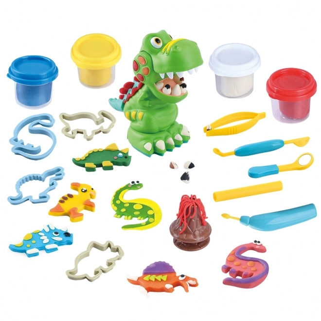 Playgo Ensemble dentiste dinos en pâte à modeler 4x56 g