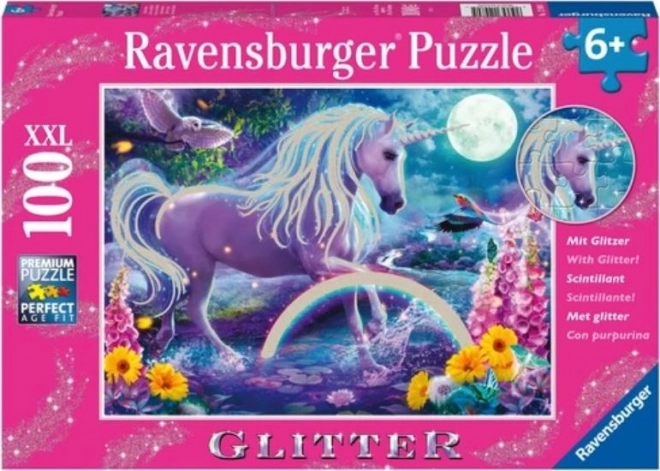 Puzzle Ravensburger avec licorne scintillante 100 pièces
