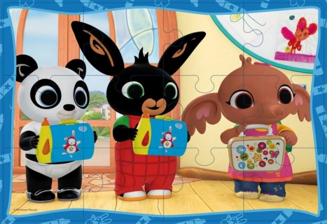 Puzzle avec Bing - 2x12 pièces : À l'école