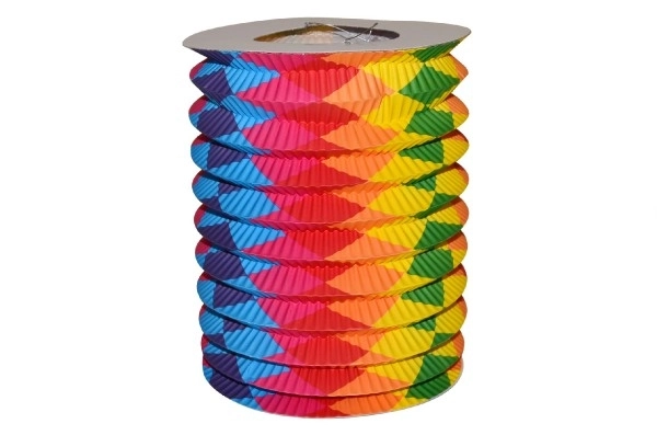 Lampion cylindrique coloré - 15 cm