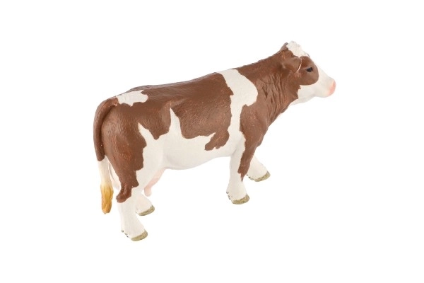 Modèle réaliste de vache en plastique de la race tachetée tchèque 12 cm