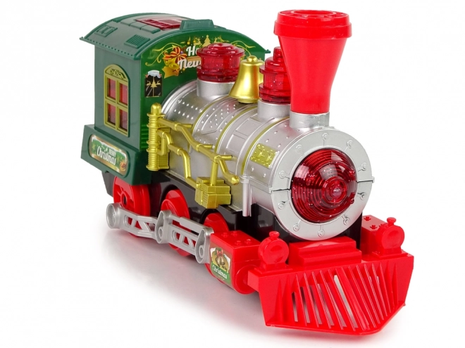 Locomotive de Noël avec Lumières et Sons sur Piles