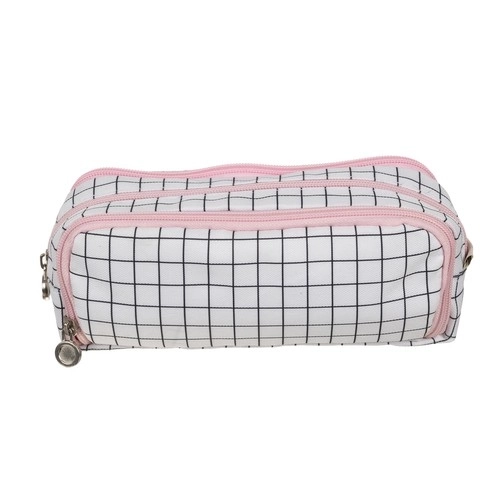 Trousse à trois compartiments - à carreaux Maaleo24514