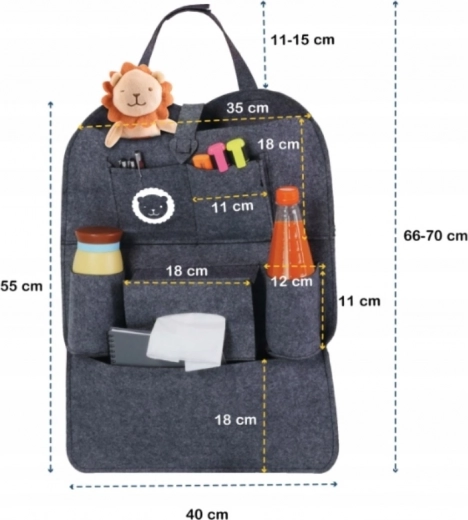 7 poches pour une visibilité maximale