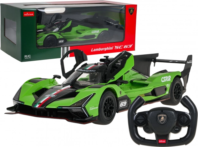 Rastar voiture radiocommandée 1:14 Lamborghini SC63 verte