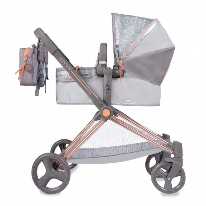 DeCuevas 81777 Poussette pliable pour poupées 3 en 1 avec sac à dos CITY X 2024 - 73 cm