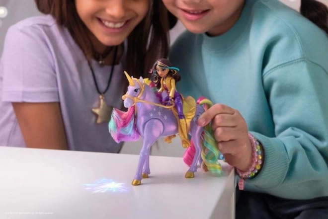 Licorne lumineuse et figurine Sophia & Wildstar