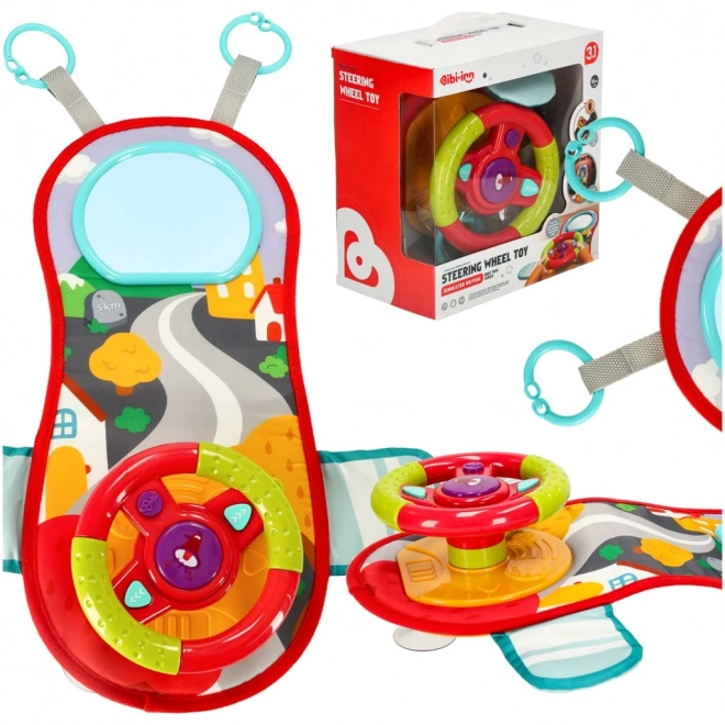 Volant interactif avec tapis et rétroviseur pour voiture Bibi-Inn