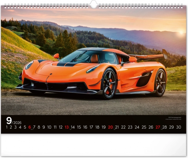 Calendrier mural Voitures Rapides 2026