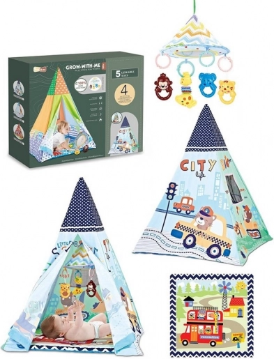 Tente ludique pour enfants avec tapis 85 x 85 x 112 cm