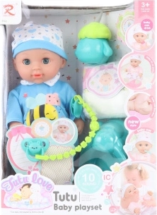 Poupée bébé 30 cm avec sons et fonction pipi, avec accessoires