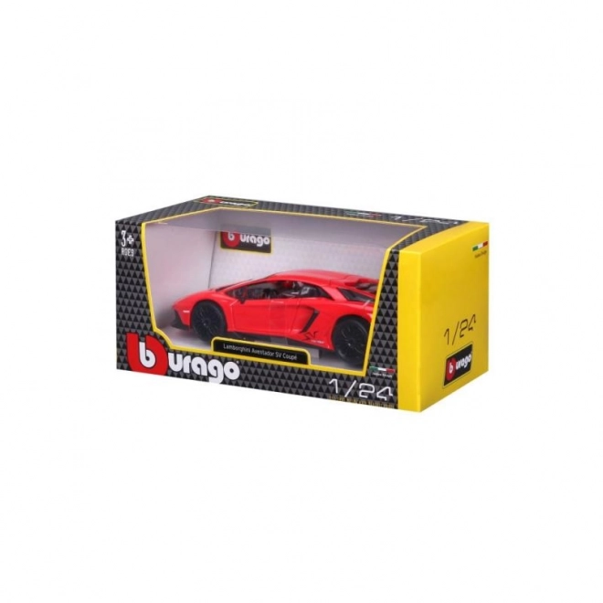 Modèle en métal Bburago Lamborghini Aventador rouge 1:24