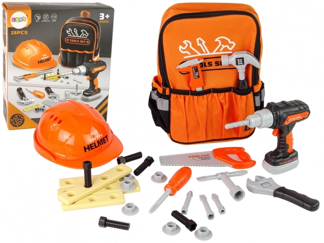 ensemble d'outils pour enfants avec sac à dos et casque
