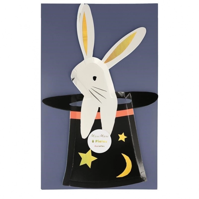 Plateau avec lapin dans le chapeau Abracadabra