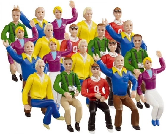 Figurines de supporters pour tribune principale 1:32 – set de 20 personnages assis