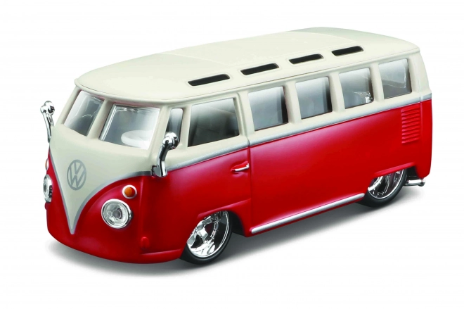 Volkswagen Van Samba rouge-blanc 1:32 de Bburago
