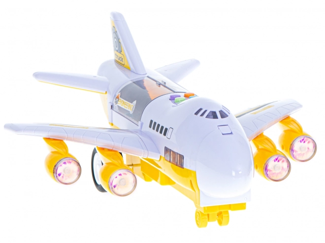 Avion cargo avec machines de construction