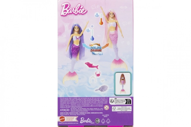 Poupée Barbie Malibu sirène changeant de couleur