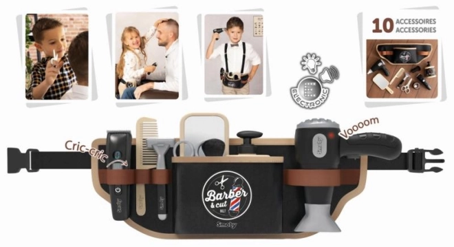 Ensemble de barbier pour rasage et coupe - ceinture