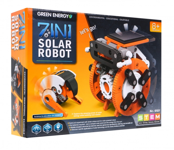 Kit de robots solaires 7 en 1 à construire pour enfants 8+ Fonction interactive