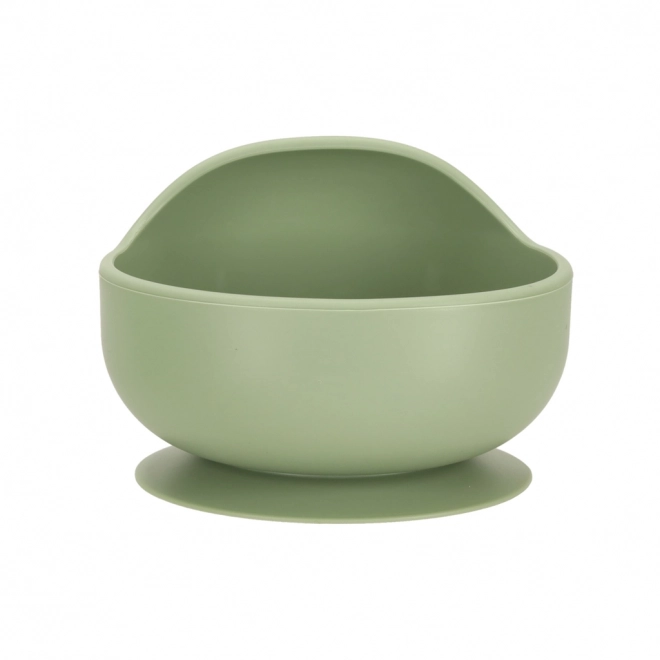 Ensemble vaisselle en silicone pour enfants avec motif hibou en vert militaire