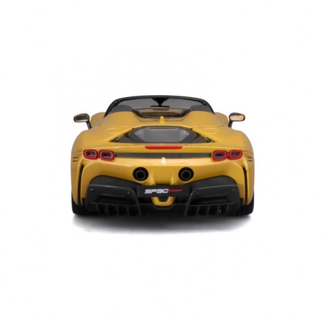 Bburago Ferrari SF90 Spider à l'échelle 1:18 - jaune