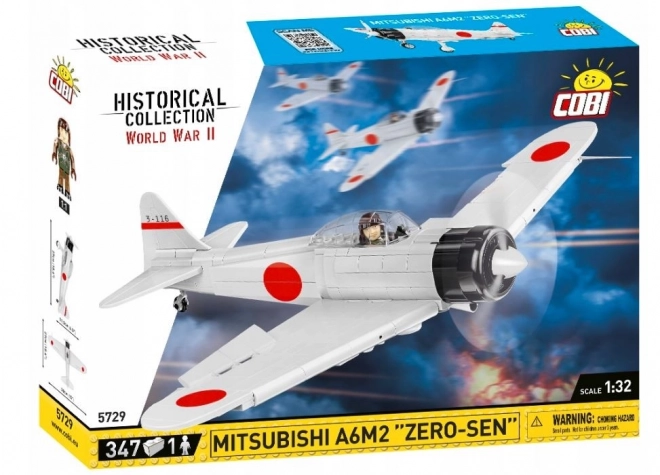 COBI 5729 II WW Mitsubishi A6M2 ZERO-SEN, 1:32, 347 p, 1 f