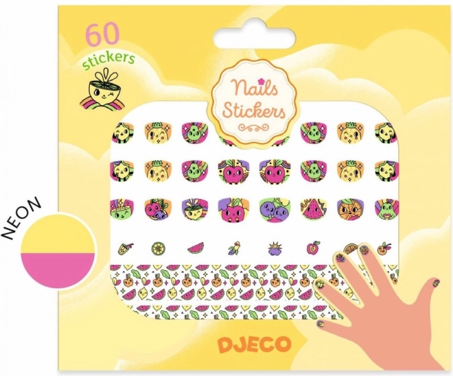 Autocollants pour ongles Fruits DJECO