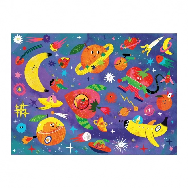 Puzzle Mudpuppy fruits spatiaux parfumés 60 pièces