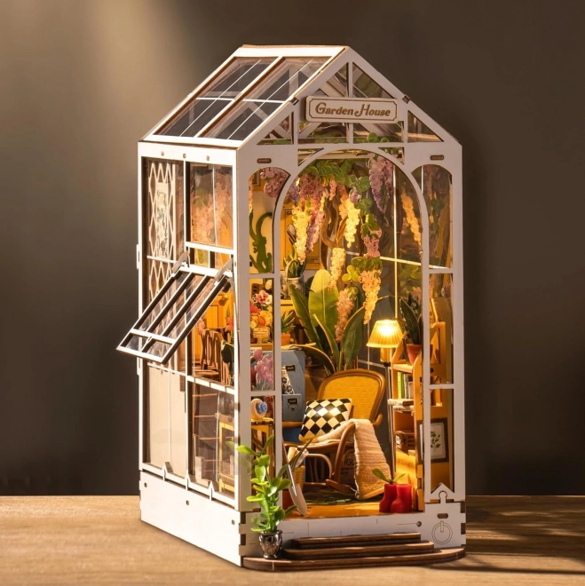Puzzle 3D RoboTime Butoir de livre Maison de jardin (en bois)