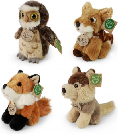 Animaux de la forêt en peluche 16 cm éco-responsables RAPPA