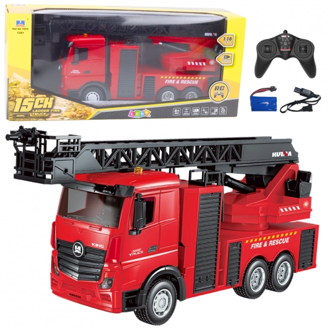 Camion de pompiers télécommandé avec échelle télescopique
