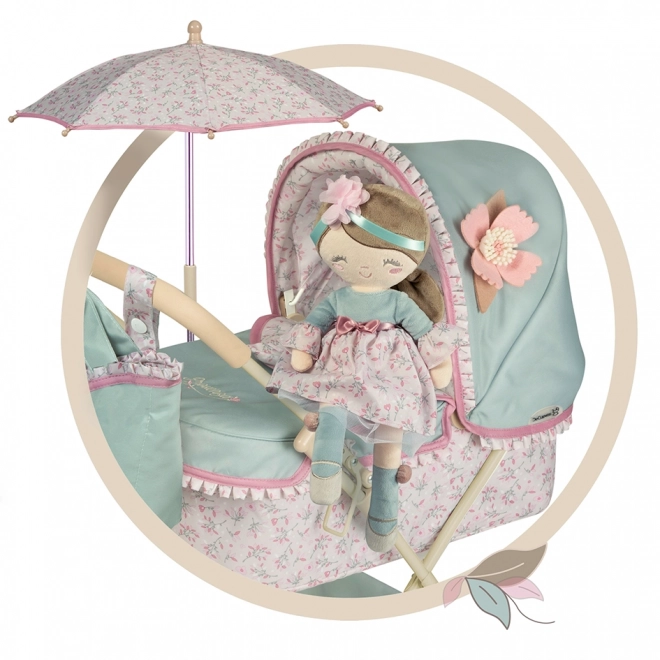 DeCuevas 20045 Poupée en Peluche PROVENZA - 36 cm avec berceau