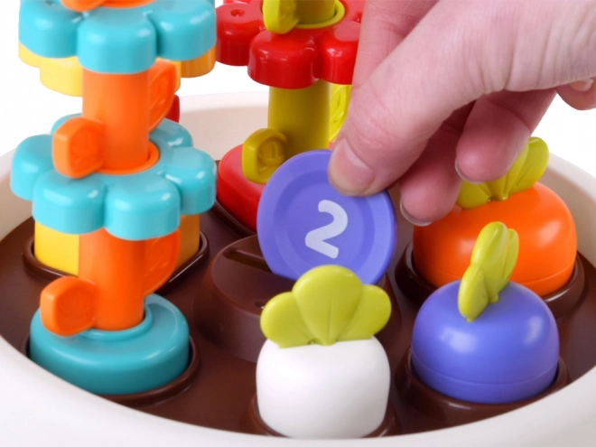 Ensemble éducatif avec pot de fleurs et trieur pyramidal pour enfants à partir de 12 mois - Hola
