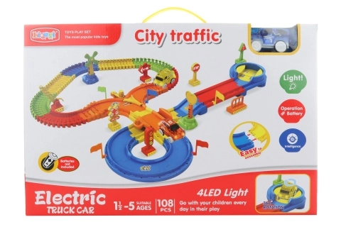 Circuit avec petite voiture à piles