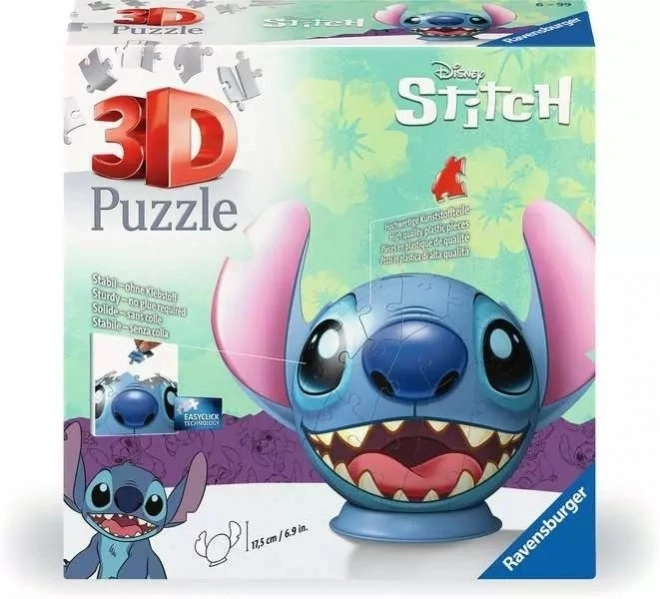 RAVENSBURGER Puzzleball Stitch avec oreilles 77 pièces