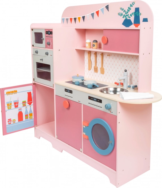 Cuisine en bois Gourmet rose