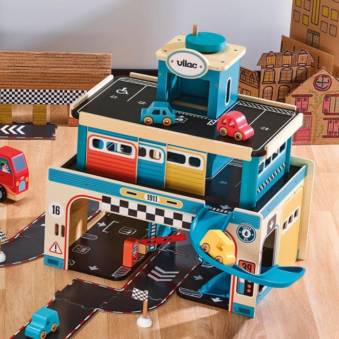 Vilac Garage en Bois Vintage Vilacity
