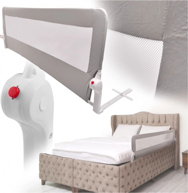 Barrière de protection pour lit pliante 200 cm grise