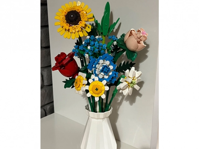 Kit de construction technique Fleurs des champs avec vase 618 pièces