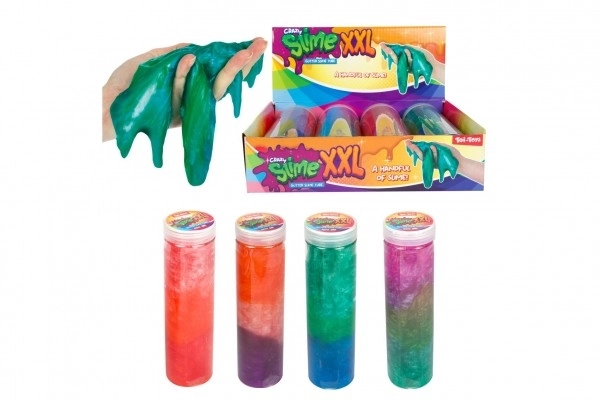 Sliz - matière scintillante 400g 20cm en tube plastique 4 couleurs 4 pièces en boîte