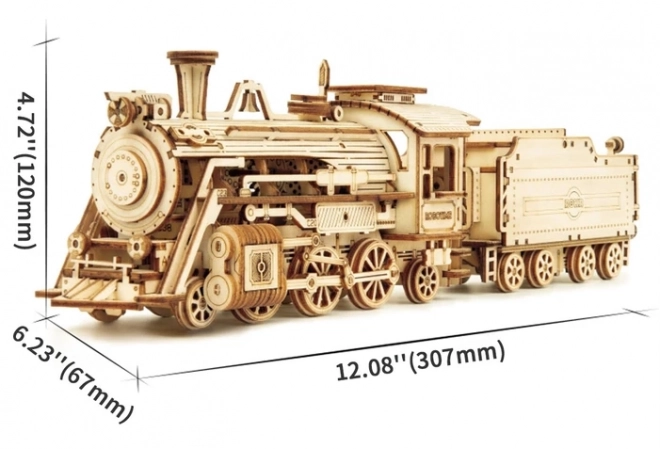 Locomotive - Express à Vapeur - Puzzle 3D en Bois