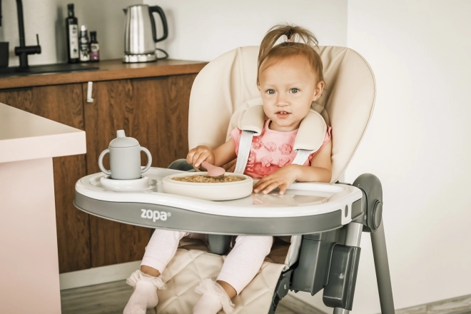 Chaise haute pour enfant Monti 2, Gris Diamant