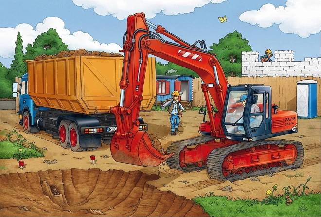 Scène de construction détaillée