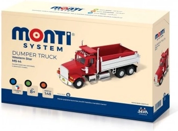 Kit de construction Monti System MS 44 Dumper Truck Western Star 1:48 en boîte 22x15x6 cm