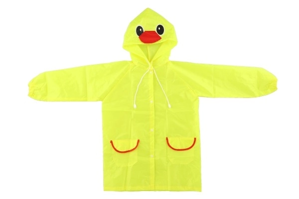 Poncho enfant canard taille 110-120cm jaune en pochette 23x25cm