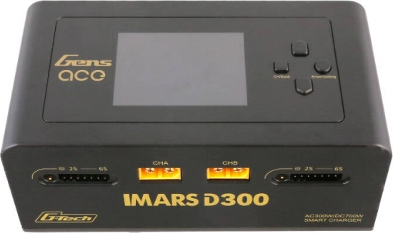 Chargeur intelligent double Gens Ace IMARS D300 G‑Tech AC/DC 300 W / 700 W – noir